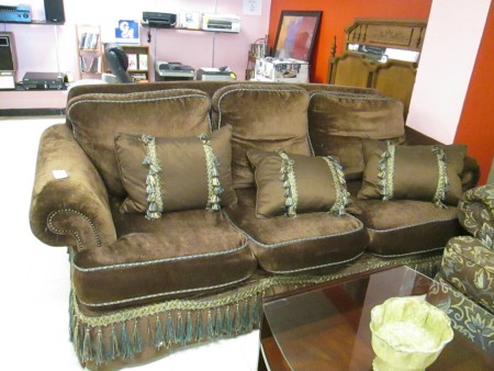 Brown Sofa and Chair